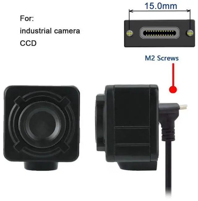 Alt view image 7 of 7 - 6.56FT/2.0M Right Angle USB3.0 Type-A to USB-C Panel Mount Cable with Locking Screws for Industrial Camera