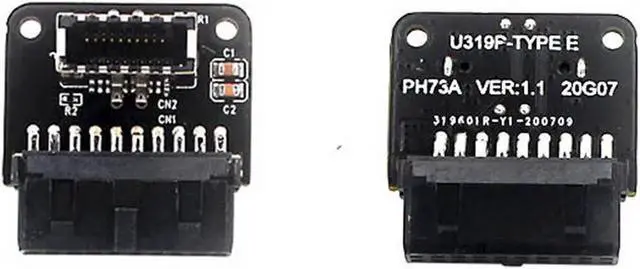 Alt view image 3 of 6 - USB3.0 19/20Pin Motherboard Header to KeyA TypeE Adapter, Internal Converter for USBC Front Panel Port
