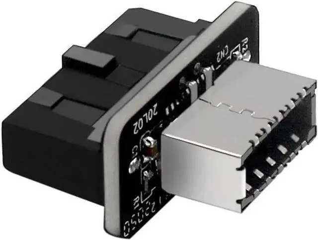 Main image of Straight Type USB3.0 19/20Pin Mainboard Header to Key-A Type-E Adapter for Chassis Front Panel USB-C Bracket
