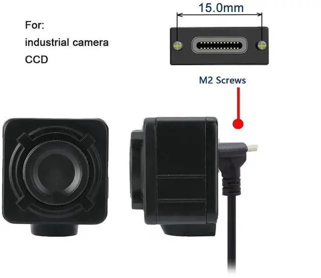 Alt view image 7 of 7 - 0.3M Right-Angle USB3.0 Type-A to USB-C Panel Mount Cable with Lock Screws for Industrial Vision Camera