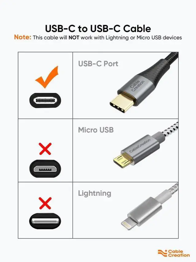 Alt view image 7 of 7 - 6.6FT Braided USB-C to USB-C Fast Charging & Data Sync Cable for Samsung Galaxy S22/S21/S20 Series, MacBook, iPad Pro 2020, Google Pixel