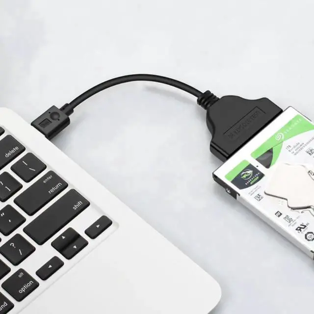Alt view image 2 of 4 - USB3.0 to SATA III 22Pin(7+15Pin) Adapter Cable, SATA to USB 3.0 Converter for 2.5 Inch SATA SSD/HDD