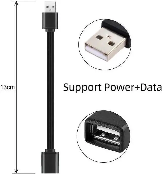 Alt view image 5 of 7 - 13cm Slim Flat FPC USB2.0 Type-A Male to Female Extension Cable for FPV Drone, Storage Disk & Mobile Devices