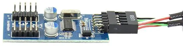 Alt view image 5 of 7 - 60cm USB 2.0 9Pin Motherboard Header Splitter Cable | 1-to-2 Internal Hub Extension Adapter