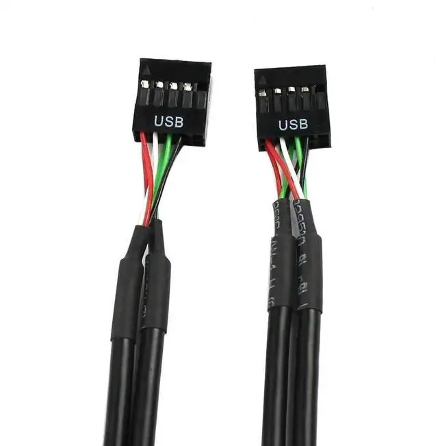 Alt view image 4 of 7 - 60cm USB 2.0 9Pin Motherboard Header Splitter Cable | 1-to-2 Internal Hub Extension Adapter