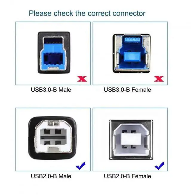Alt view image 2 of 7 - Panel Mount USB2.0 Type-A Male to Lockable Thumbscrew Type-B Male Cable for Industrial Camera, Robot, Scanner & Storage Drive