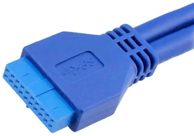 Alt view image 4 of 7 - 2 Port USB 3.0 Female Panel Mount Cable, Internal 2Pin to Motherboard 20Pin Header Extension Cord with PCI Slot Bracket for Desktop PC