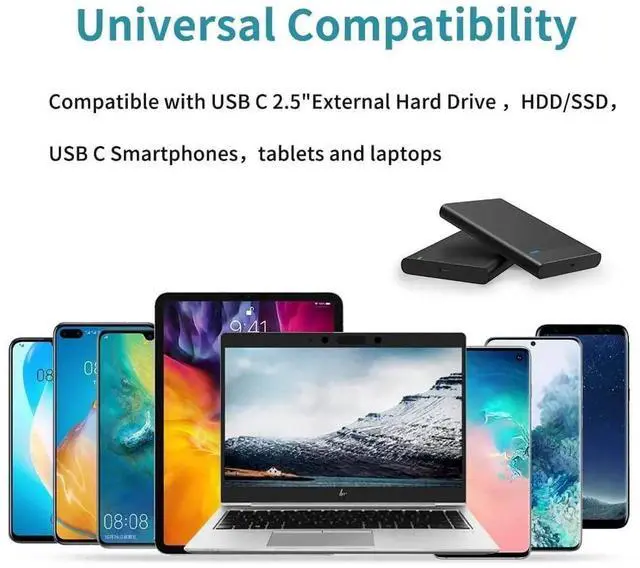 Alt view image 6 of 7 - 1.6FT USB C to C Cable, USB 3.2 Gen2 10Gbps Data Cord, 100W PD Charging & 4K Video Output Compatible with External SSD, MacBook, iPad, iPhone 15/16 Series, Galaxy S24+, Pixel 7/8/9