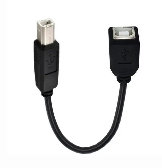 Alt view image 5 of 7 - 20cm USB 2.0 B Male to Female Extension Cable, Short USB B Cord for Printer Scanner External Hard Drive