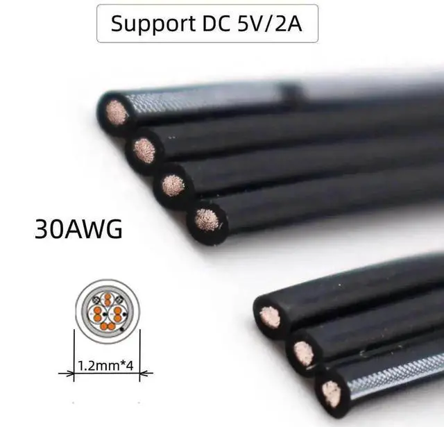 Alt view image 5 of 7 - 13cm Flat Slim FPC Cable, USB 2.0 Type A Male to Mini 5Pin USB Male Data Cord for FPV, Hard Drive, Phone