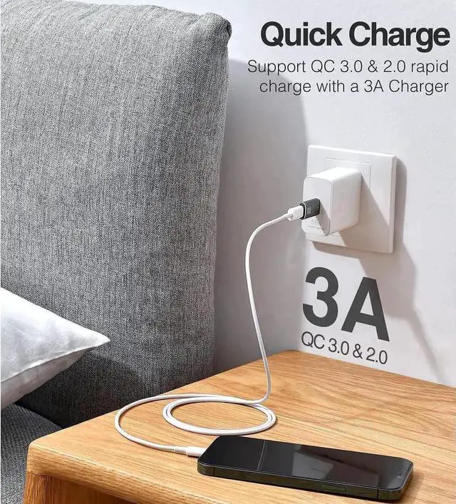 Alt view image 6 of 7 - USB C Female to USB A Male Adapter, 10Gbps USB 3.1 Gen 2 SuperSpeed Connector, Type-C to USB A Charging & Data Sync Adapter for Laptop, Power Bank, Type-C Earphone