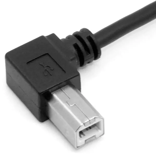 Alt view image 5 of 7 - 50cm 90° Right Angled USB Type-B Extension Cable, Panel Mount Male to Female Cord with Screws for Printer, Scanner & Disk Drive