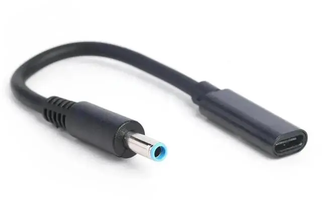 Main image of PD USB Type C Female to 4.5x3.0mm DC Jack Charger Adapter Cable for HP Laptop