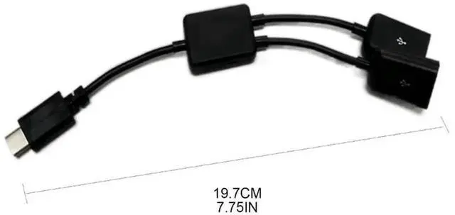 Alt view image 2 of 2 - USB-C Male to Dual USB Female Splitter Cable, Portable 2-in-1 USB Port Splitter for Charging & Data Transfer