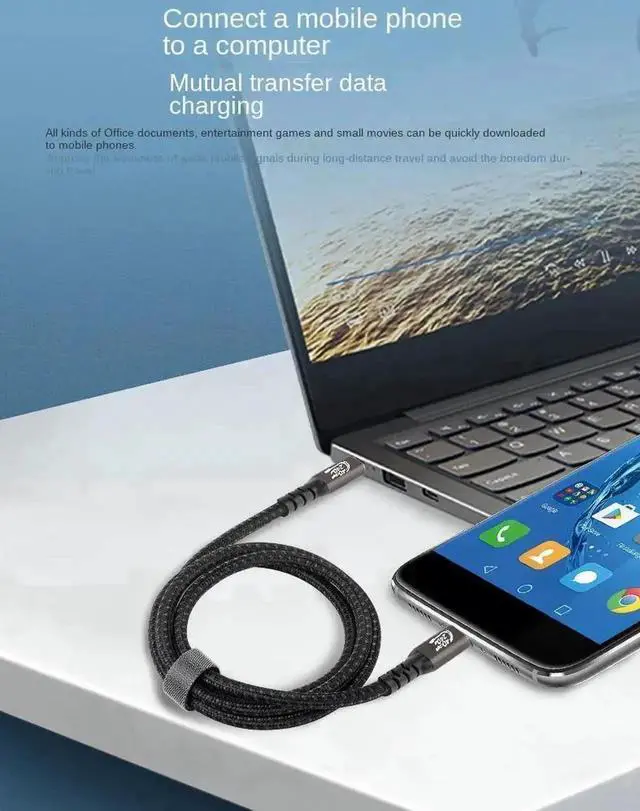 Alt view image 5 of 7 - 1.65 ft USB4 Cable USB-IF Certified, 40Gbps Data Transfer 8K Video 240W Fast Charging USB-C to USB-C Cord for Laptop, Hub & Docking Station
