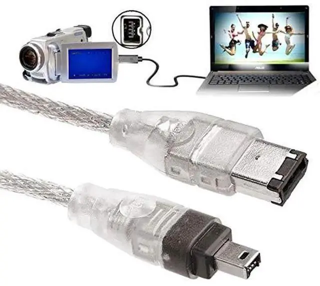 Alt view image 3 of 5 - 6Pin to 4Pin IEEE 1394 Firewire 400 Cable, iLink Adapter Cord for Camera & Camcorder