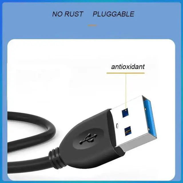 Alt view image 2 of 6 - 2 Pack 1FT USB 3.0 Male to Female Extension Cable, High Speed USB Extender for Keyboard, Mouse, Webcam, Camera, Hub, Printer & Hard Drive