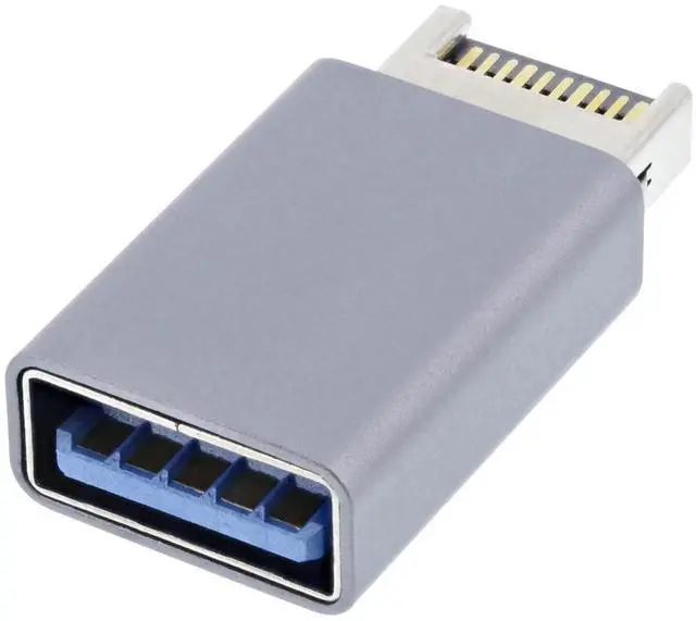 Main image of USB 3.1 Type-E Male Front Panel Header to USB 3.0 Type-A Female Adapter, Motherboard Internal Data Converter