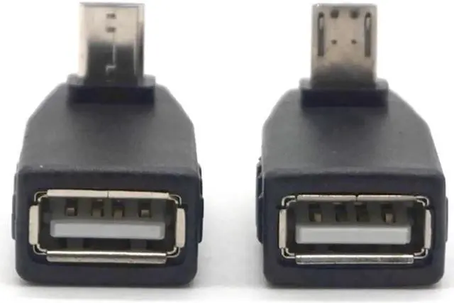 Alt view image 3 of 6 - Up & Down Angled Micro USB Male to USB 2.0 Female OTG Adapter Converter