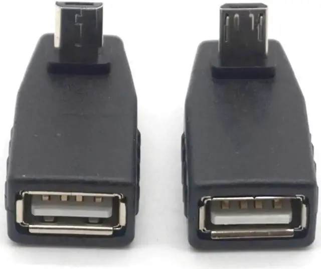 Alt view image 5 of 6 - Up & Down Angled Micro USB Male to USB 2.0 Female OTG Adapter Converter
