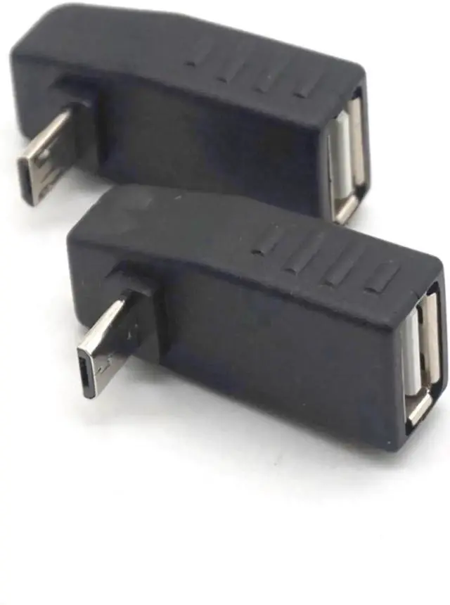 Alt view image 2 of 6 - Up & Down Angled Micro USB Male to USB 2.0 Female OTG Adapter Converter