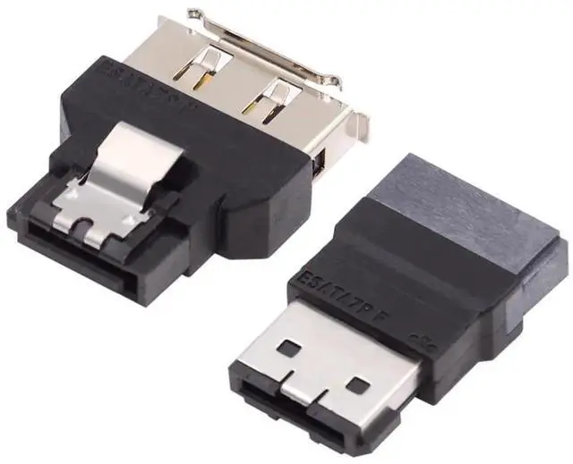 Main image of 2PCS 7Pin SATA to eSATA Adapter, Male to Female Extender Converter for SSD & Hard Drive