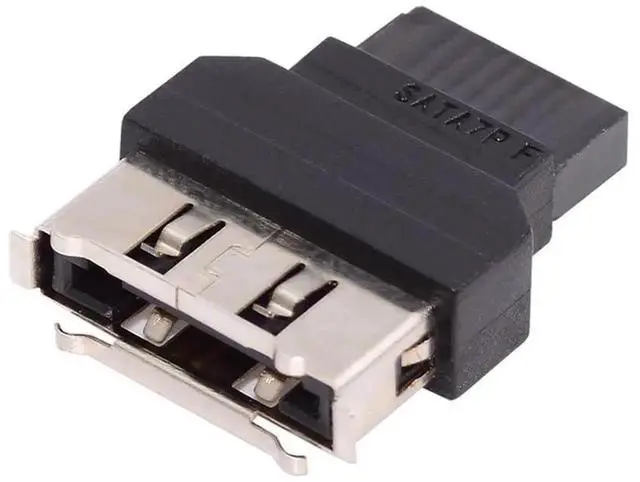 Alt view image 6 of 7 - 2PCS 7Pin SATA to eSATA Adapter, Male to Female Extender Converter for SSD & Hard Drive