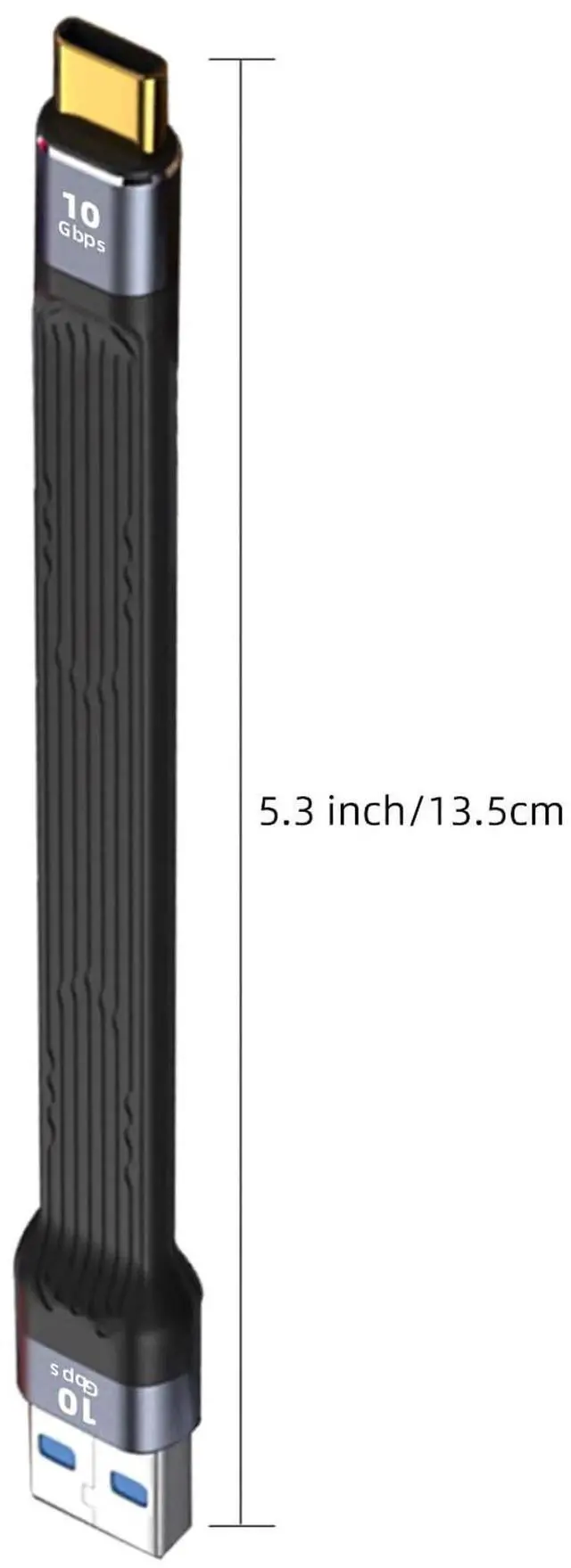 Alt view image 4 of 5 - 5.3 Inch Short USB A to USB C Cable, 60W Fast Charging 10Gbps Data Cord for Portable SSD, Power Bank, Android Auto, Laptop, Tablet & Phone
