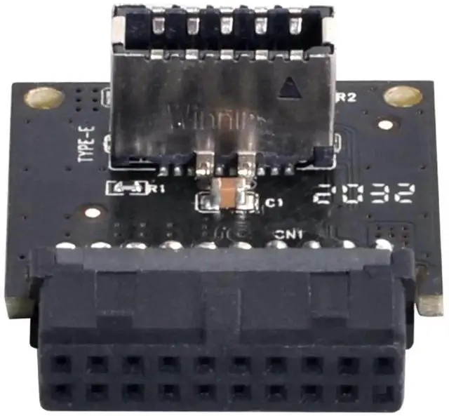 Alt view image 4 of 7 - USB 3.1 Type-E Front Panel Socket to USB 3.0 20Pin Header Male Extension Adapter for Motherboard