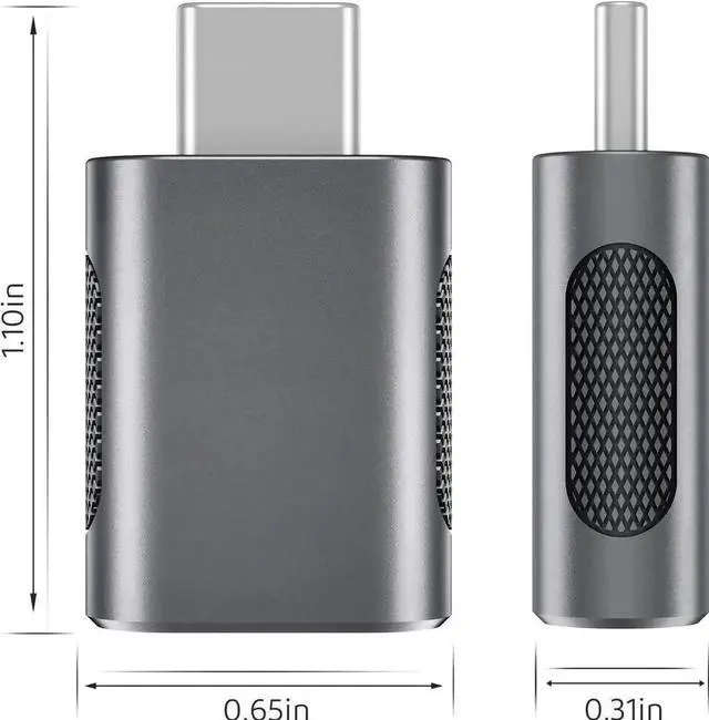 Main image of 4 Pack 10Gbps USB C to USB 3.0 OTG Adapter, Type C Male to USB A Female Converter, Thunderbolt 3/4 Compatible for MacBook, iPad, iMac, Space Grey