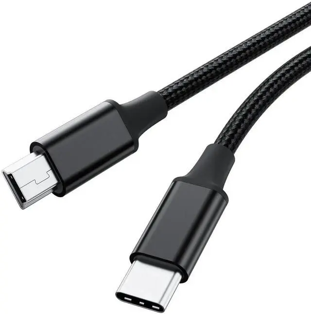 Main image of 5FT Braided USB-C to Mini USB Cable, 480Mbps OTG Charging Cord for Camera, PS3 Controller, Dash Cam, Ti-84 Plus