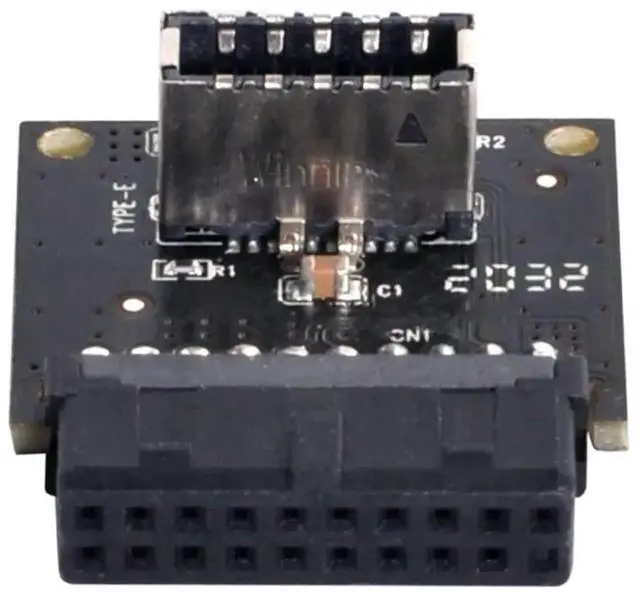 Main image of Motherboard USB 3.0 19/20Pin to USB 3.1 Type-E Front Panel Socket Extension Adapter, 5Gbps Gen1 USB-C Header Converter for PC Case