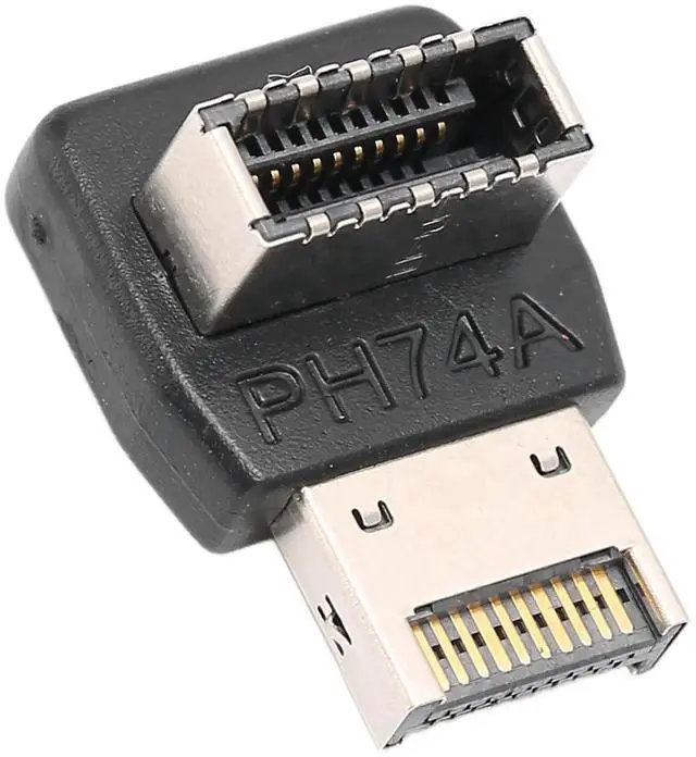 Alt view image 6 of 7 - PH74A USB 3.1 Type-E 90 Degree Adapter, Vertical USB-C Header Converter for Motherboard Front Panel
