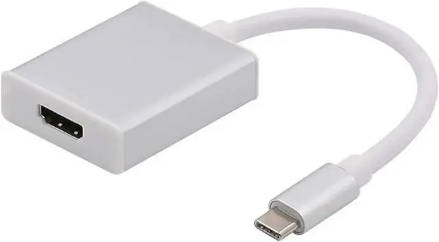 Alt view image 3 of 5 - USB C to HDMI Adapter, USB 3.1 Type-C (USB-C) to HDMI 4K@30Hz Converter, Thunderbolt 3 & DP Alt Mode Compatible, Aluminum Case for 2017 MacBook Pro, Samsung Galaxy S8 Silver