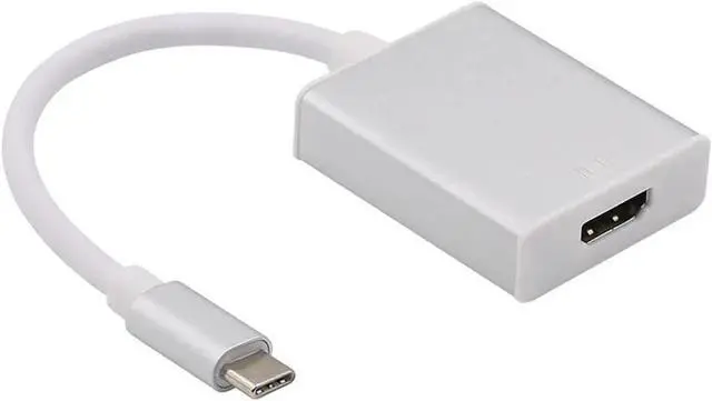 Alt view image 4 of 5 - USB C to HDMI Adapter, USB 3.1 Type-C (USB-C) to HDMI 4K@30Hz Converter, Thunderbolt 3 & DP Alt Mode Compatible, Aluminum Case for 2017 MacBook Pro, Samsung Galaxy S8 Silver