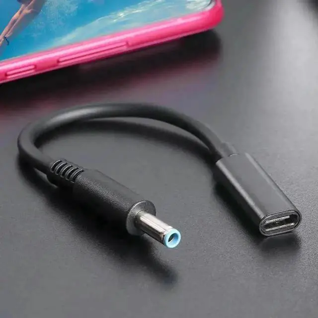 Alt view image 3 of 3 - USB C Female to 4.5x3.0mm DC Jack PD Charging Adapter, 100W USB-C to DC Converter for HP/Dell Laptops, Office & Travel Essentials