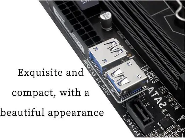 Alt view image 2 of 7 - PH22 USB 3.0 19/20Pin Header to Dual USB A Adapter, Motherboard Front Panel Connector