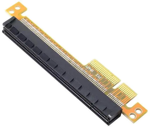 Alt view image 2 of 7 - PCI-E 4X to 16X Riser Card, Male to Female PCIe Express Extender Converter Adapter