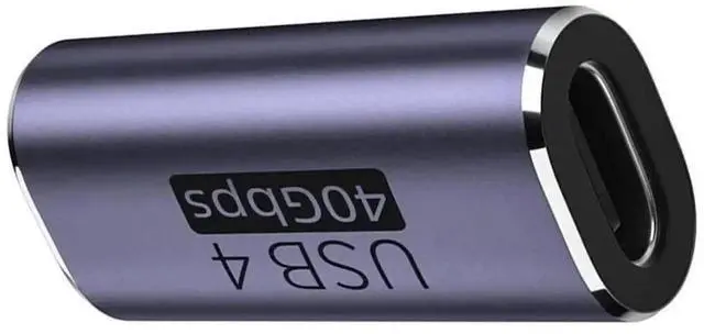 Main image of USB4 Type-C Female to Female Extender Adapter, 40Gbps Data, 100W Charging & 8K Video Converter