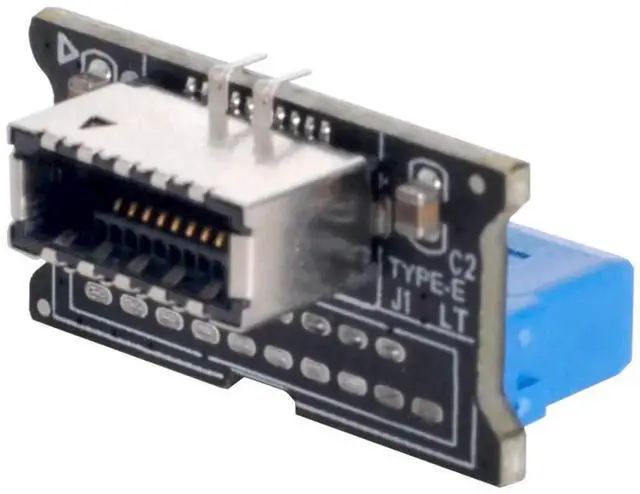 Alt view image 3 of 5 - Motherboard 19/20Pin to USB 3.1 Type-E Front Panel Vertical Adapter, USB 3.0 Header to Type-C Socket Converter