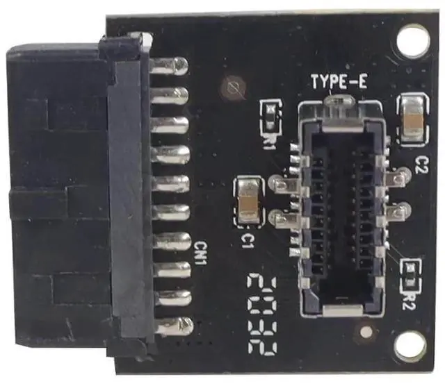 Alt view image 3 of 5 - 1PC Black USB 3.0 20Pin to Type-E Cable, USB 3.1 Front Panel Socket Adapter for Motherboard