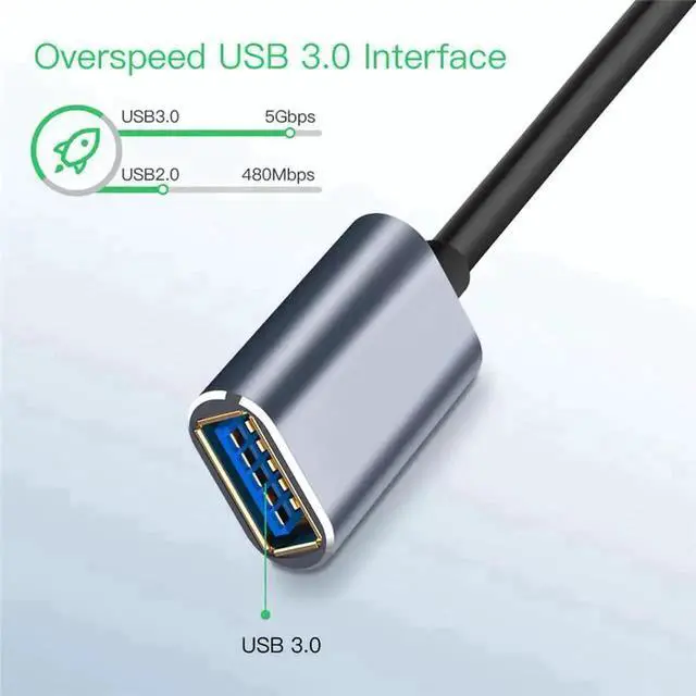 Alt view image 7 of 7 - 3.3FT USB 3.0 Extension Cable, Type A Male to Female High Speed Cord for Webcam, GamePad, Keyboard, Flash Drive, Hard Drive, Printer