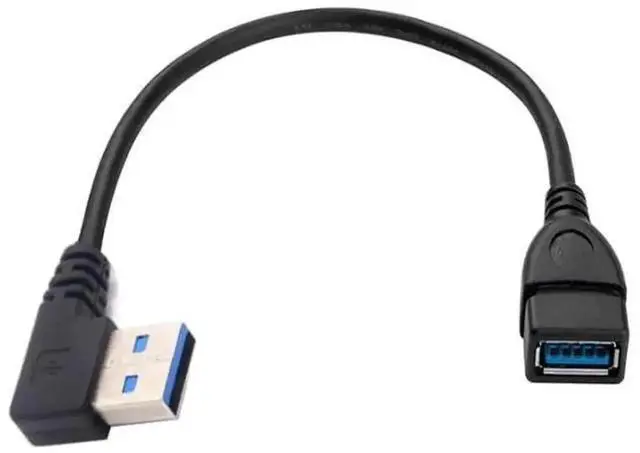 Alt view image 2 of 2 - 2 Pack 10in/25cm 90° Left & Right Flat USB 3.0 Extension Cable, Type A Male to Female 5Gbps High Speed Cord for Laptop, TV, Flash Drive, Mouse, Hard Drive, Webcam