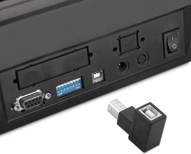 Alt view image 6 of 6 - 2 Pack 90° Up Angle USB 2.0 Type-B Adapter, Male to Female Right Angle Connector for Printer, Scanner, External Hard Drive