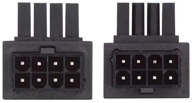 Alt view image 2 of 7 - 2 Pack 90 Degree ATX 8Pin EPS 12V CPU Power Adapter, Right Angle Power Connector for PC Motherboard