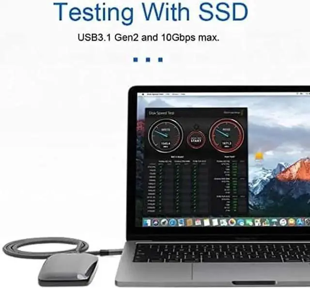 Alt view image 7 of 7 - 4.92FT USB-C to USB-C Cable, USB 3.1 Gen2 10Gbps Data & Video Cord for Phone, Tablet, Laptop