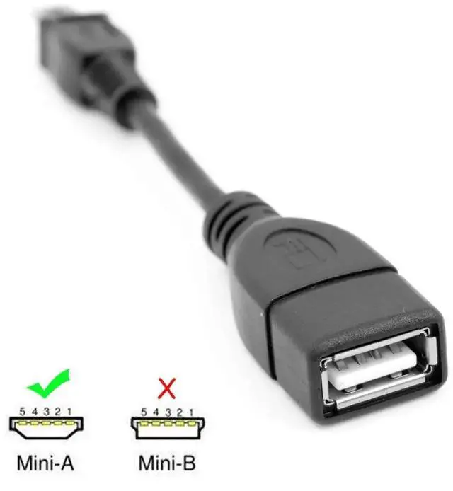 Alt view image 4 of 7 - VMC-UAM1 USB 2.0 OTG Cable, Mini A Male to USB A Female Host Cord for Handycam, PDA, Phone