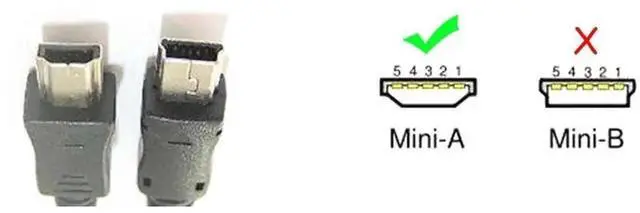 Alt view image 2 of 7 - VMC-UAM1 USB 2.0 OTG Cable, Mini A Male to USB A Female Host Cord for Handycam, PDA, Phone