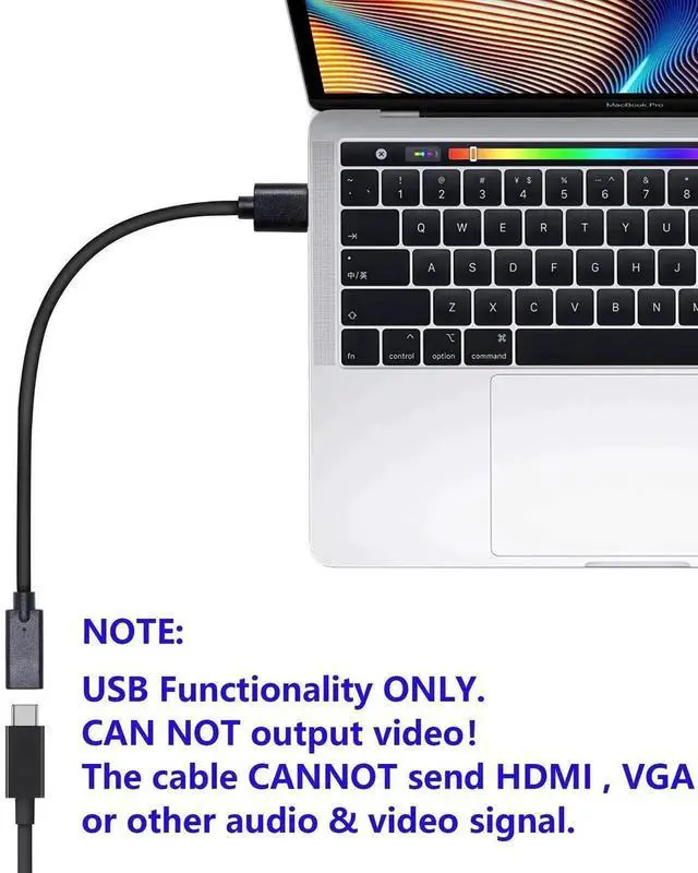 Alt view image 3 of 7 - 3ft Black USB 3.0 Type A Male to USB-C Female Adapter Converter