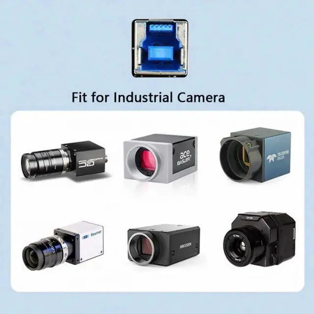 Alt view image 4 of 7 - 0.5m 90° Right Angle USB 3.0 B Type Male to Back Panel Mount B Female Extension Cable